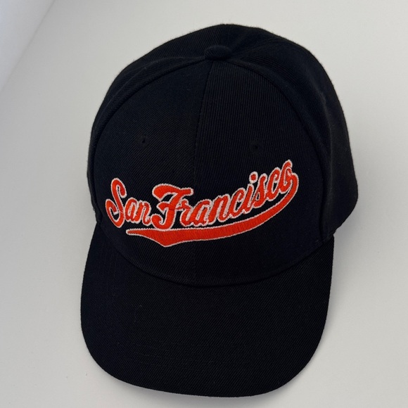 San Francisco Black Cap with orange Embroidery - Picture 1 of 8